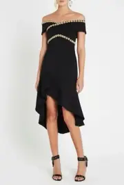 Sass & Bide 'ENLIGHTENMENT' Beaded Midi Dress Size 36 (RRP: $750)