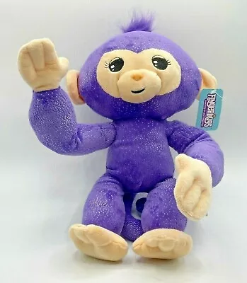 Fingerlings SOFT PURPLE GLITTER MONKEY 12" POSEABLE ARMS Plush STUFFED ANIMAL