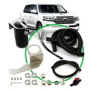 SAAS Oil Catch Can Kit - Suits Landcruiser 200 Series 4.5L 2007, Black, ST1202-1014