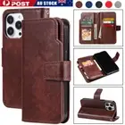 For iPhone 16 15 14 13 12 11 Pro Max XR XS 8 Plus Leather Flip Wallet Case Cover