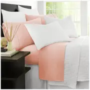 Ramesses 2000 Thread Count Bamboo Single Sheet Set Tea Rose
