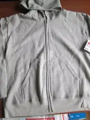 NWT BOYS HANES SOFT SWEATS FLEECE HOODIE ECOSMART XX-LARGE 18 GREY HEATHER
