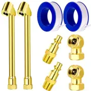 Air Chuck Set-1/4 In Female NPT Closed Ball tire Chuck &Standard Male Quick Plug