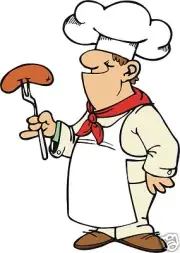 Hot Dogs Chef Concession Grill Food Truck Van Cart Trailer Vinyl Menu Decal 20"