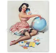 "Out of This World" 1959 Elvgren Vintage Style Pin-Up Poster 11x14