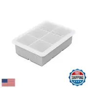 Tovolo King Cube Ice Tray with Lid, Single, Oyster Gray