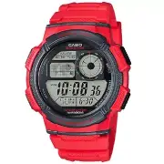 Casio AE-1000W-4A Red World Time 100m Men's Digital Sports Watch