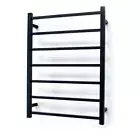 Radiant Matte Black 600 x 800mm Square Heated Towel Rail (Right Wiring) BSTR01RI