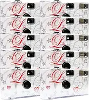 10x Disposable Camera / Wedding Camera Top Shot White / 27 Photos / Flash / 10