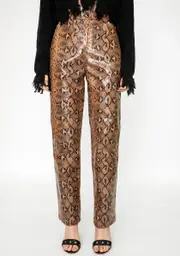 [STEELE] Slash Snakeskin Pants