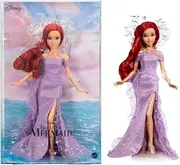 Mattel ​Disney Collector Ariel The Little Mermaid Doll with Doll Stand, Inspired by Disney Movie 35th for Kids and Collectors