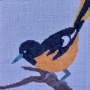 Oriole Hand Painted Needlepoint Canvas