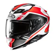 F71 Tozz Black White Orange Full Face Helmet