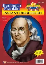 Benjamin Ben Franklin Headpiece Wig/Glasses! School Projects/Costume Kit! Heroes