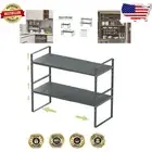 Tiered Kitchen Spice Rack Shelf - Adjustable, Expandable, and Stackable Design