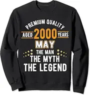 [X.Style] Man Myth Legend May 2000 23rd Birthday Tee 23 Years Old Sweatshirt ds1644 Sweatshirt (S) Black