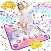 Children's Dance Mat Toy, Musical Mat with 5 Play Modes, 3 Challenge Levels and LED Lights, Children's Dance Mat, Birthday Gift, Electronic Educational Toys for 3-12 Years Olds