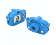 Digital Cameras Checked 2.0 Inch 4X Zoom Hd Digital Camera For Kids Blue Audio And Video Device
