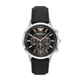 【EMPORIO ARMANI】經典設計皮帶腕錶43mm(AR11431)