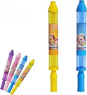 Firework Water Gun, High Pressure Pull-Out Sprinkler Spray Toys, Romantic Firework Style Water Spray Toy for Couples, for Bathing, Pool, Party Entertainment (Yellow+Blue)