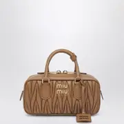 [Miu Miu] Arcadie bag in caramel-coloured matelassé nappa leather One size Orange