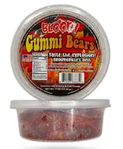 bloody gummy bears mexican dulces enchilados w/chamoy dip 11oz