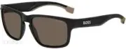 NEW AND AUTHENTIC Boss 1497/S 087 (6A) Matte Black Beige/Brown Polarized