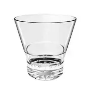 Thunder Group PLTHRG212C 12 oz Stackable Starburst Pattern Rocks Glass - Clear