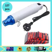 Mini Heat Gun with 127 Pcs Heat Shrink Tube, Portable Hot Air Gun for Heat Shrin