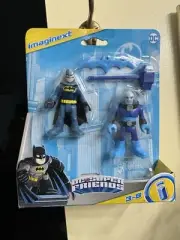 Fisher-Price Imaginext DC Super Friends Batman & Mr Freeze Action Figure Set Rea