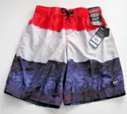 Speedo Big Boys XL Board Swim Shorts Lined Trunks Blue Red White Bittersweet NWT