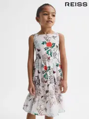 Reiss Ivory Print Marcie 9-12 yrs Printed Strappy Dress (D56890) | $120