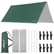 Camping Tarp with Poles, Waterproof and Lightweight Tent Hammock Tarp, 10X10F...