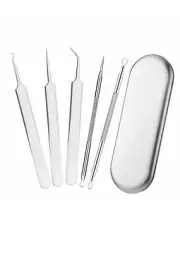 5PC Blackhead whitehead Pimple Blemish Acne Extractor Remover Tool Kit set Zits