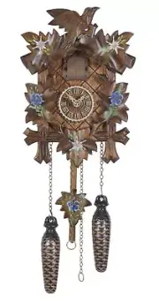 Quartz Cuckoo Clock 5 leaves, bird, with music TU 411 QM NEW