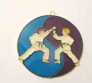 MARTIAL ARTS SUNCATCHER (BLACK BELT YING YANG KARATE SUNCATCHERS)