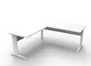 RL Span White Desk and Return