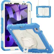 MCC Shockproof iPad Pro 11" 2021 3rd Gen Strap Rugged Colourful Tough Case Cover Apple [Blue+Beige]