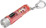 Mini Keychain Flashlight with Carabiner and Clip Pocket Flashlight Rechargeable Portable Pocket Torch Waterproof Emergency Flashlight for EDC Dog Walking Hiking Camping Emergency