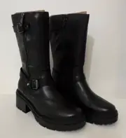 NATURALIZER - Women's Jagger Black Leather Combat Boots-Size 9 M
