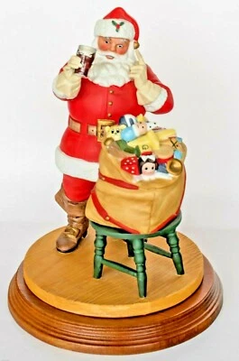 COCA-COLA Royal Orleans SANTA GOES TO WORK '87 Christmas Figurine Limited Ed NEW