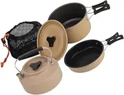 GARENDE Camping Cookware Set Frying Pan Cooking Pot with Storage Bag for Cooking Fishing