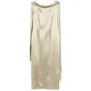 [Fely Campo] Fely Campo Sash-detail Midi Dress 42 IT GREEN