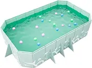 Non Inflatable Pool,Non-Inflatable Pool,Thickened Portable Foldable Swimming Pool Ground Swimming Pool - Comfortable Non Inflatable Pool Outdoor Folding Pool for Outdoor Garden Backyard