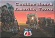 Route 66 Fridge Magnet Cadillac Ranch near Amarillo Texas 3inch x 2inch Magnet