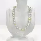 White & Golden South Sea Pearls Necklace Loose Strand 11-14mm Baroques