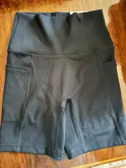 OFFLINE by AERIE Black Goals Bike Shorts 7" Inseam Small NWT $34.95