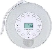 CD Player Portable with Speakers, Personal CD Player Built in Speaker, Anti Skip, Memory Play, AUX 3.5mm Input CD Player Supports Recording to USB Flash Drive (White)