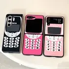 For Samsung Galaxy Z Fold 6 5 Flip 4 3 Retro Nokia Shape 3D Case Silicone Cover