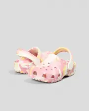 [Crocs] Crocs Toddlers' Classic Marble Clogs Shoes in Daylily Size 07 07 Daylily